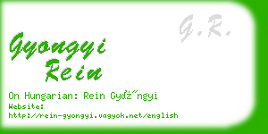 gyongyi rein business card